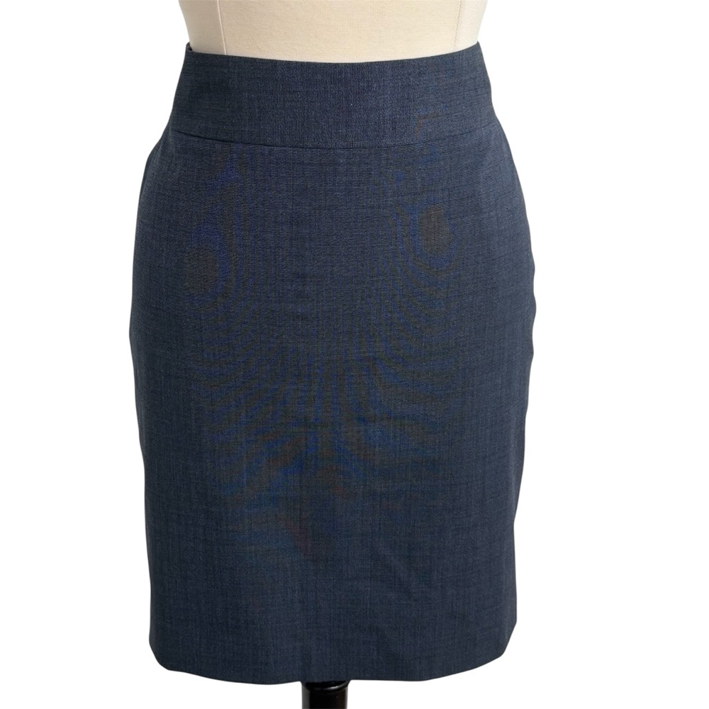 Banana Republic Women's Wide Waistband Fully Lined Pencil Skirt Navy Blue Sz 10P
